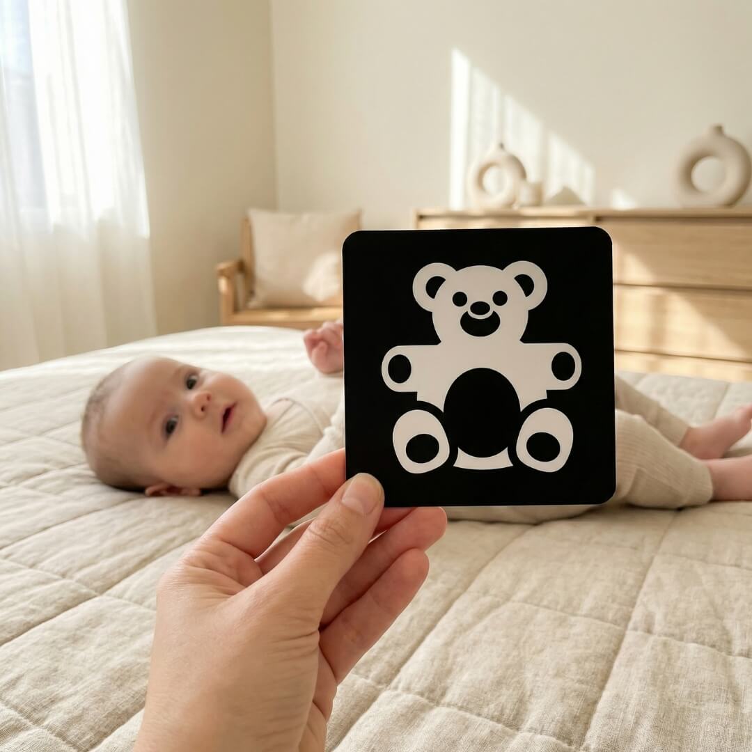 Razvojne kartice za bebe , kontrasne kartice za bebe , crno bele kartice za bebe