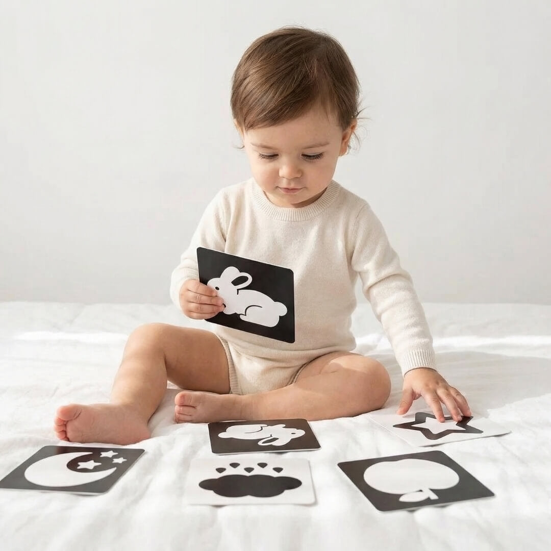 Razvojne kartice za bebe , kontrasne kartice za bebe , crno bele kartice za bebe